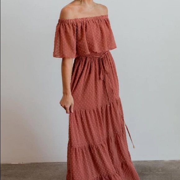 Baltic Born Mauve Swiss Dot Maternity Dress Large - Picture 11 of 12